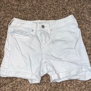 white high waisted shorts